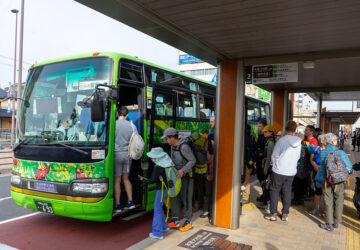 Riding a bus