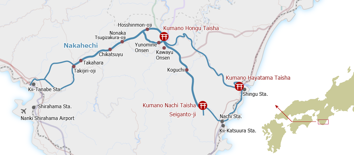 Ruta Nakahechi Ruta Imperial - Kumano Kodo- Senderismo Japón - Ruta Kumano Kodo -Península  Kii, Kansai- Trekking  en Japón