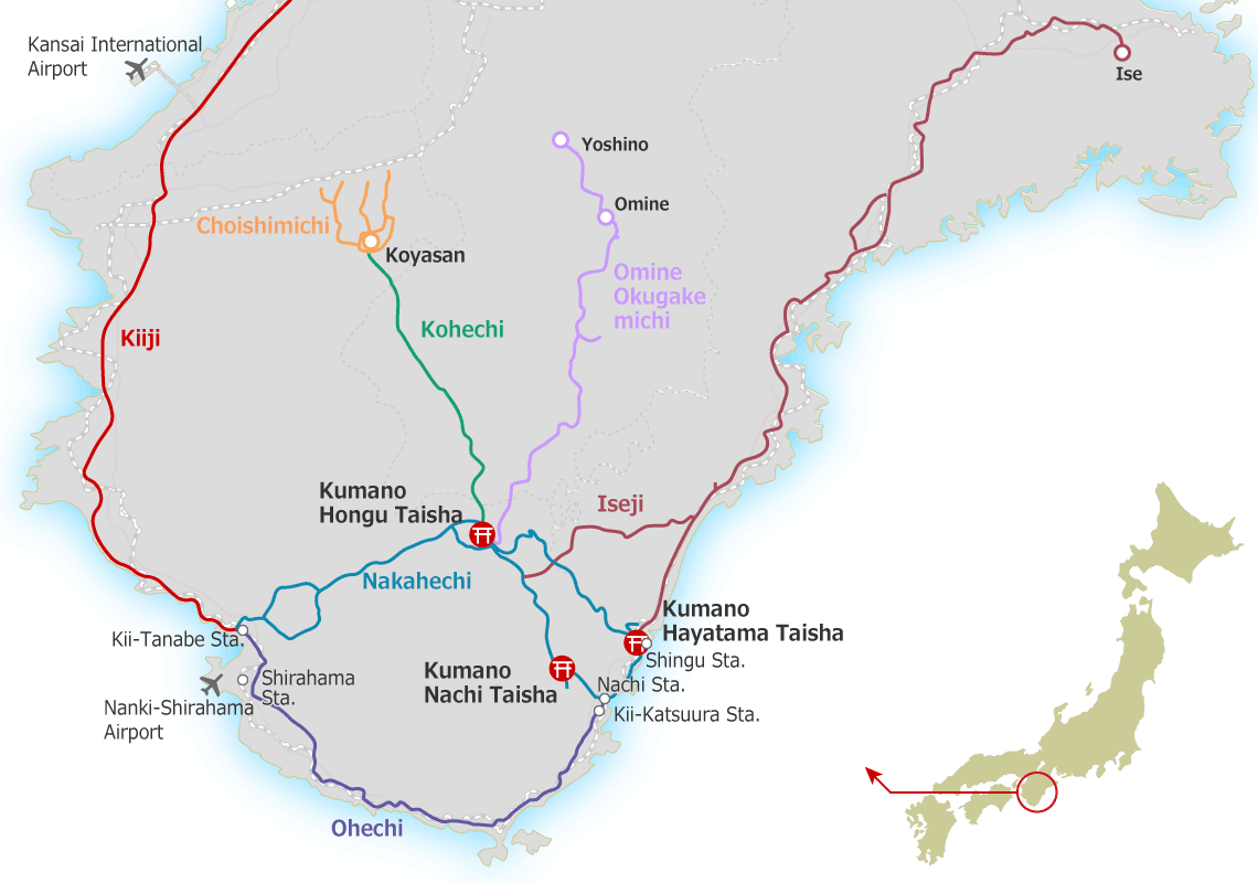 Ruta Omine Okugake o de Yoshino Omine-Kumano Kodo en Japón - Ruta Kumano Kodo -Península  Kii, Kansai- Trekking  en Japón