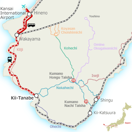 Kansai AP to Tanabe