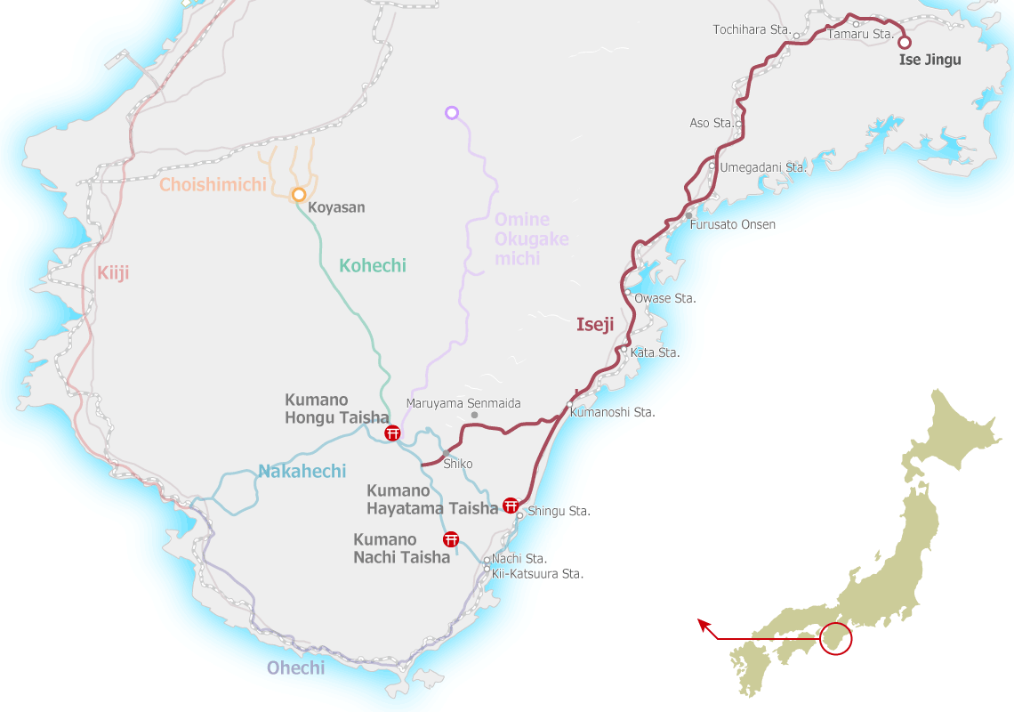 Kumano Kodo Iseji Map