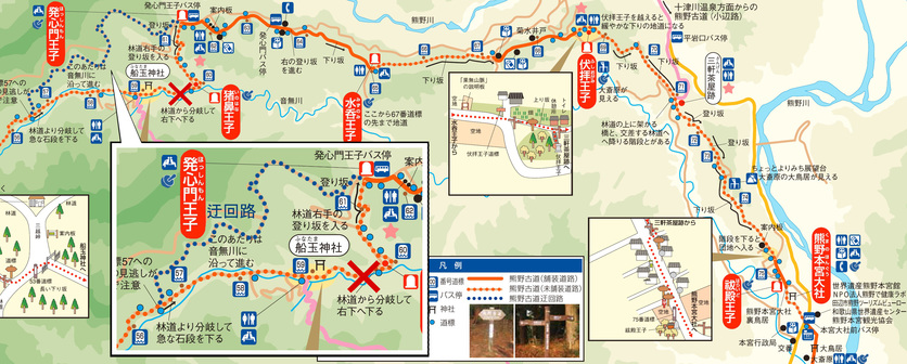 赤木越分岐付近の迂回路
