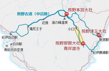 大雲取越コースの位置