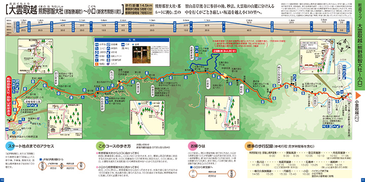 熊野古道中辺路 大雲取越 ウォークマップ画像