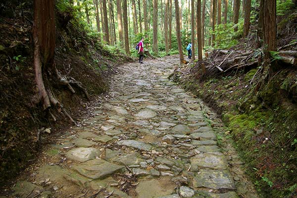 熊野古道中辺路 祓殿王子手前の石畳